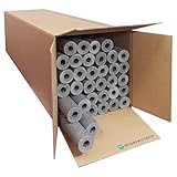 Scorprotect® voller Karton PE Rohrisolierung grau, angeschlitzt 34 Meter...