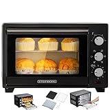 Steinborg® 25 Liter Mini Backofen mit Umluft Pizza Ofen inkl. Backblech...
