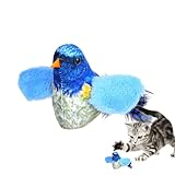 Zwitschernder Vogel Katzenspielzeug (2/4PCS), Flappy Plüschvogel für...