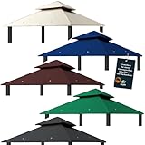 freigarten.de Ersatzdach für Pavillon 334 cm x 334 cm Sand Antik Pavillon...