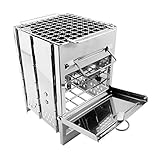 Camping Grillofen Faltbarer Holzofen für Grillpartys im Freien Tragbar und...