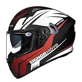 Touring Scooters Motorrad Sturzhelme für Motorräder DOT Approved Clear...