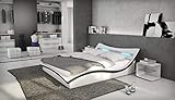 Unbekannt SalesFever Bett Polsterbett 180 x 200cm LED Kunstleder Kunstleder...