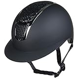 HKM Unisex – Erwachsene Glamour Shield Reithelme, 9171 schwarz/Silber,...