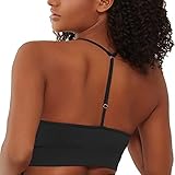 FINETOO Damen Sport BH Rückenfrei Yoga Bra mit Gepolstert y2k Bandeau Top...