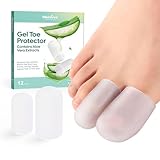 Welnove 12x Silikon Zehenkappen mit Aloe Vera – Schutz für Hühneraugen,...
