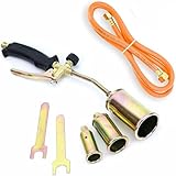 Gasbrenner 3 tlg. mit Schlauch 1,5m, Dachbrenner bis zu 28 kW, 3x...