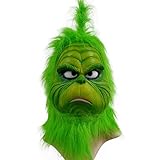 LePyCos Grinch-Maske aus Latex, Weihnachten, Halloween, Deluxe-Party- und...