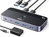 UGREEN USB Switch 2PC mit 1xUSB C Port und 3xUSB A Ports, 2 In 4 Out USB...