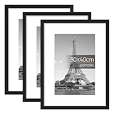 upsimples 3 Pack Bilderrahmen 30x40, Schwarz Rahmen 30x40, Picture Frame...