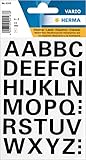 HERMA Buchstaben Aufkleber Schwarz, 36 Stück, Schriftgröße 15 mm,...
