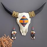 Kunst-Taxidermie, Tier-Schädel, Wanddekoration, langes Horn, Kuh,...