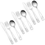 9er Set Kinderbesteck, Besteck mit Gravur Kinderbesteck Edelstahl...