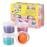 Feuchtmann Kinder Soft KNETE Mini Sparkle - 4 x 80g weiche Kinderknete,...