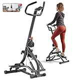Sunny Health & Fitness Stepper mit Lenker für Zuhause, Maschine mit...