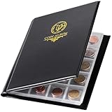 Münzalbum mit 200 Fächern – Münzsammelbuch mit 10 Seiten, 33 x 33 mm...