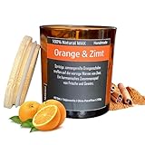 T&ASelect Duftkerze – Handgemachte Sojawachs Kerze mit Orange Zimt Duft,...
