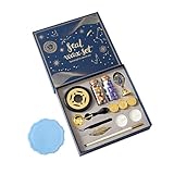 Mocrop 15 Stück Siegelwachs Set Wachssiegel Stempel, Sternennacht-Thema...