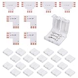 28pcs Led Strip Verbinder,20pcs I Form Led Strip Connector,4pcs L Form Und...