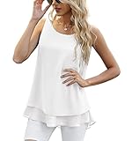 Yommay Chiffon Tank Tops für Damen Sommer Elegante ärmellose Business...