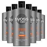 Syoss Men Shampoo - Power - für normales Haar - 6er Pack (6 x 440ml)
