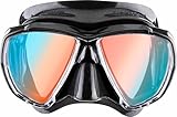 CRESSI Big Eyes Mask Black/Black 380 UV Blaue/Orange Lenses - Einzelne...