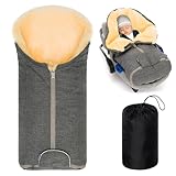 Zamboo Lammfell Fußsack für Babyschale und Kinderwagen Wanne - Universal...