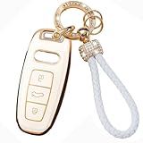 ATFIGII Schlüsselhülle kompatibel mit Audi A6 C8 A3 8Y E-tron Q4 Q7 Q8...