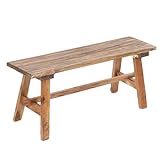 DESIGN DELIGHTS RUSTIKALE HOLZBANK Anzio 90 | 90x39x26cm (BxHxT), Bank aus...