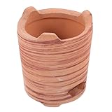 SEWACC Tragbarer Holzkohleofen aus Ton Kompakter Lehmgrillherd für Outdoor...