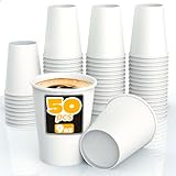 Reluen Einweg-Kaffeetassen für heiße Getränke, 266 ml, 50 Stück...