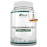 Glucosamin Sulfat 1500mg 2KCI Hochdosiert - 365 Tabletten - Versorgung für...