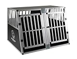 DOGHEAD Hundetransportbox Hundebox Alu Reisebox Transportbox, Double 97 x...