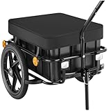 tectake® 2 in 1 Fahrradanhänger, Lastenanhänger und Handwagen, Zubehör...
