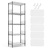 LINSY HOME Standregal mit 5 Regalböden, Metallregal, Gitterregal Metall,...