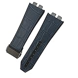 17 * 27mm echtes Leder -Gummi -Silikon -Uhrband für Hublot Big Bang 42mm...