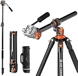 Kamera Stativ,K&F Concept Videostativ Video Tripod mit Fluidkopf,231cm...