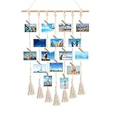 Foto Hängendes Makramee - Wandbehang Fotowand Bilderrahmen Collage...