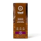 khadi GOLDBRAUN Pflanzenhaarfarbe, Haarfarbe für schillerndes Bernstein...