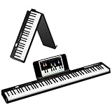 TERENCE Piano mit 88 Tasten Faltbares Klaviertastatur mit 1800mAh Batterie...