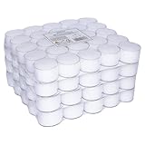 pajoma® Teelichte Weiß | unbeduftete Teelichter | Brenndauer: ca. 8 Std....