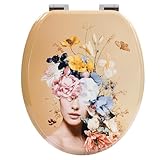WOLTU Toilettendeckel mit Absenkautomatik, WC Sitz Quick-Release, Klodeckel...