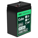 Green Cell AGM 6V 5Ah Akku VRLA Blei-Batterie Bleiakku Ersatzakku Gelakku...