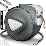TRESKO® 20m Druckluftschlauch Aufroller automatisch 1/4' Anschluss |...