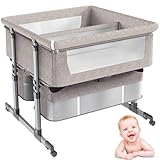 Beistellbett Baby,Zwillingsbett, Sichere Und Nachhaltige Nutzung, 6-Fach...