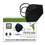 PERISTEGRAF Schwarze FFP2-Masken 20 Stück – CE 2233-zertifiziert, 100 %...
