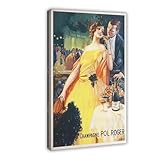 BQUWR Champagner Pol Roger Vintage-Poster, Leinwand, Poster, Schlafzimmer,...