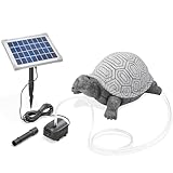 esotec Wasserspeier mit Solarpumpe Schildkröte | Teichfigur Gartenfigur &...