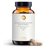 SUNDAY NATURAL® Ashwagandha Komplex KSM-66® Premiumrohstoff – 600 mg...