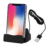 BOULESENM USB C Ladestation mit 1m Kabel, Schwarz Dockingstation, Typ C...